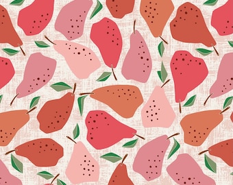 Red Quince - Under the Apple Tree - by Loes Van Oosten for Cotton+Steel - LV502-RE1