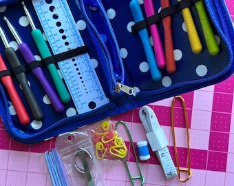 Be Craftee - 9 Crochet Hook set w/accessories & case