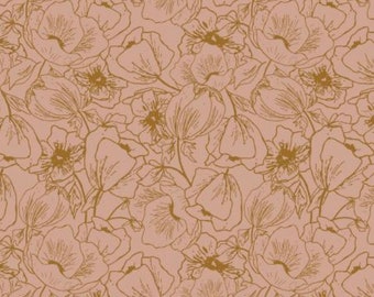 Anemones - Mauve - Wallflower by Hope Johnson for Cotton+Steel - HJ302-MA1