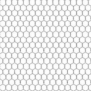 Chicken Wire - Black and White - by Andover - A-9635-L