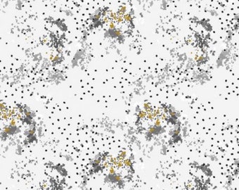 Nightfall Windblown - Black Metallic - Wallflower by Hope Johnson for Cotton+Steel - HJ303-BK4M