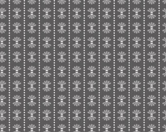 Moon Flower - Full Moon - Deep Space Gray - Dusk Till Dawn by Cotton+Steel - HJ102-DS4