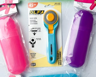 Olfa 45mm Aqua Quick Change Rotary Cutter w/Storage Case!