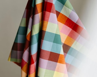 Large Plaid in Rainbow - Picnic Wovens by Suzy Quilts for Art Gallery Fabrics