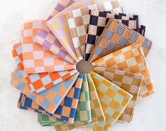 Checkmate Checkers - 14 Piece FQ Fat Quarter Bundle by Fableism Supply Co - FQ