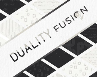 Duality Fusion - Black and White - Fat Quarter FQ Bundle - 12 piece - by AGF Studios for Art Gallery Fabrics
