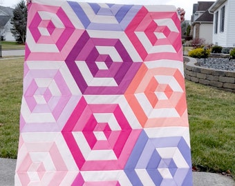 Reverb Quilt Kit - Throw Size - Barbie Dreams - Suzy Quilts Pattern