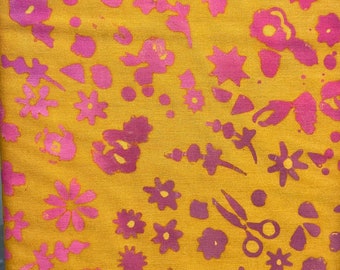Floral - Marigold Orange - Stitched by Alison Glass for Andover - AB-9045-O1