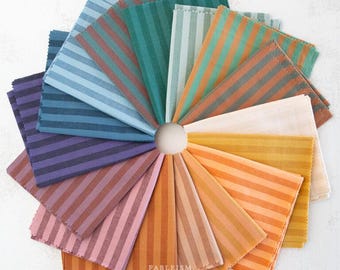 Sun Stripes - 16 Piece FQ Fat Quarter Bundle by Fableism Supply Co - FQ