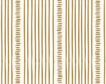 Martha - Gold Stripes - FIGO Fabrics - 90464-11