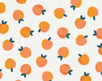 End of Bolt - 31” White Peaches - More Pie by Dana Willard for FIGO Fabrics
