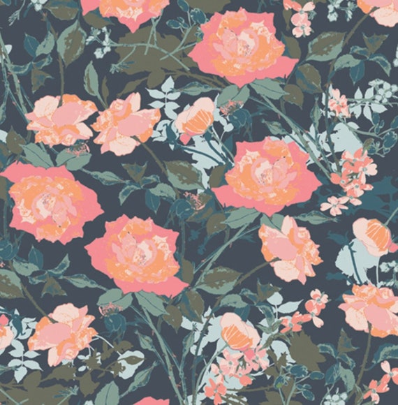 Rosemantic Trellis Dim - Picturesque by Katarina Roccella for Art Gallery  Fabrics | AGF - Etsy