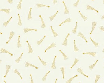 Shooting Stars - Ivory Metallic - Mystical by Cotton + Steel - 100% Cotton EE103-IV4M