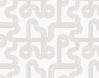 Winding Course White - Duality Fusion - Low Volume - by Art Gallery Fabrics | AGF