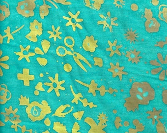 Floral - Jade - Stitched by Alison Glass for Andover - AB-9045-T
