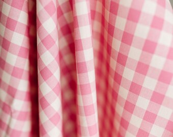 Gingham in Bubblegum - Picnic Wovens by Suzy Quilts for Art Gallery Fabrics