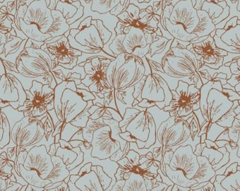 Anemones - Powder Blue - Wallflower by Hope Johnson for Cotton+Steel - HJ302-PB2