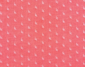 Birds in Cardinal - Picnic Wovens by Suzy Quilts for Art Gallery Fabrics