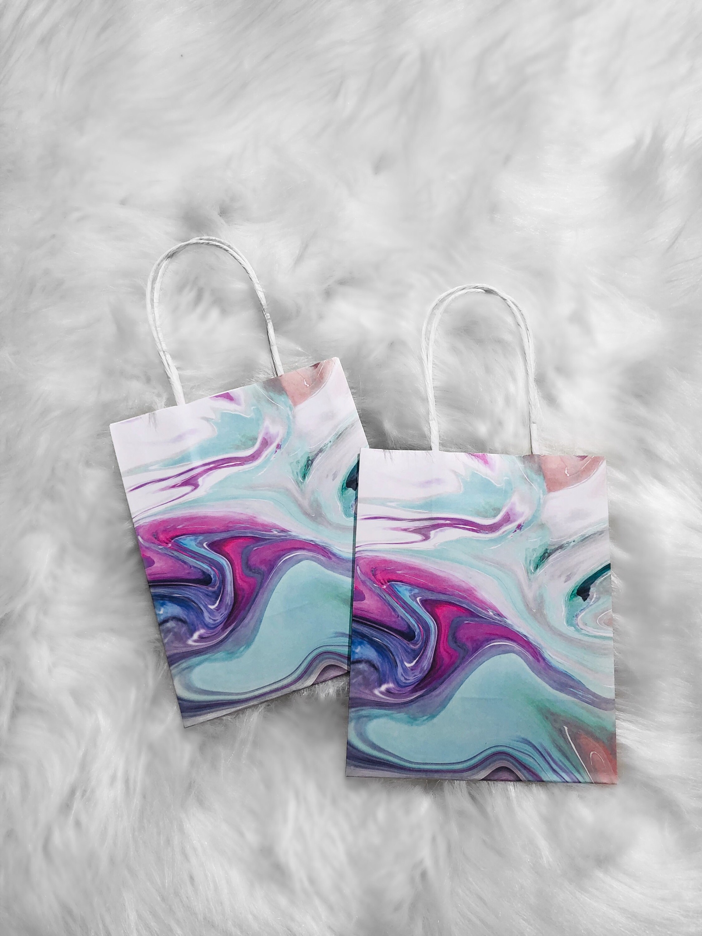 Marble Bags Favor Bags Goody Bags Paper Bags Birthday Bags Etsy