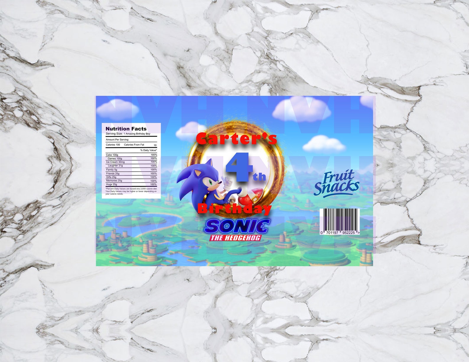 Sonic Fruit Snacks Label Download Only Etsy