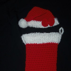 Crocheted Newborn Stocking Cocoon & Hat Set