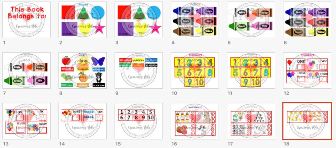 Preschool Printable Worksheets - Etsy