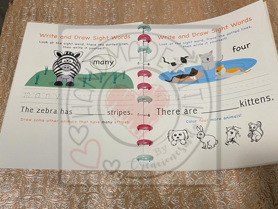 Printable Sightwords Workbook | Etsy