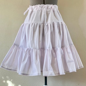 Waxed Cotton Traditional Petticoat Made to Desired Length Drawstring Waist Closure