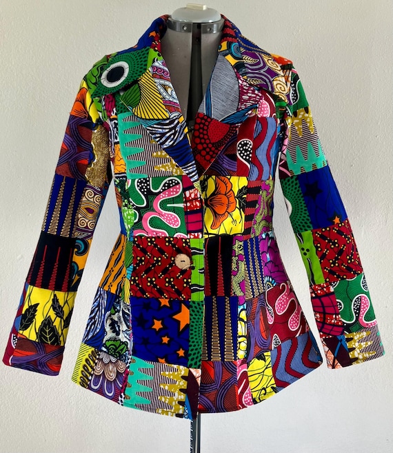 blazer high patchwork