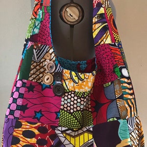 Afrikanischer Druck Patchwork austauschbare Markttasche 100% Baumwolle