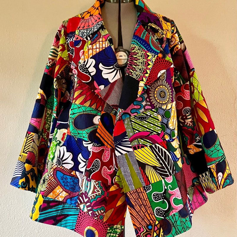Vintage African Print Jacket main image 1
