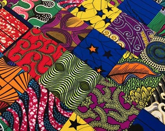 1 Yard meines handgemachten Signature mehrfarbigen afrikanischen Druck Patchwork Stoffes 100% Baumwolle