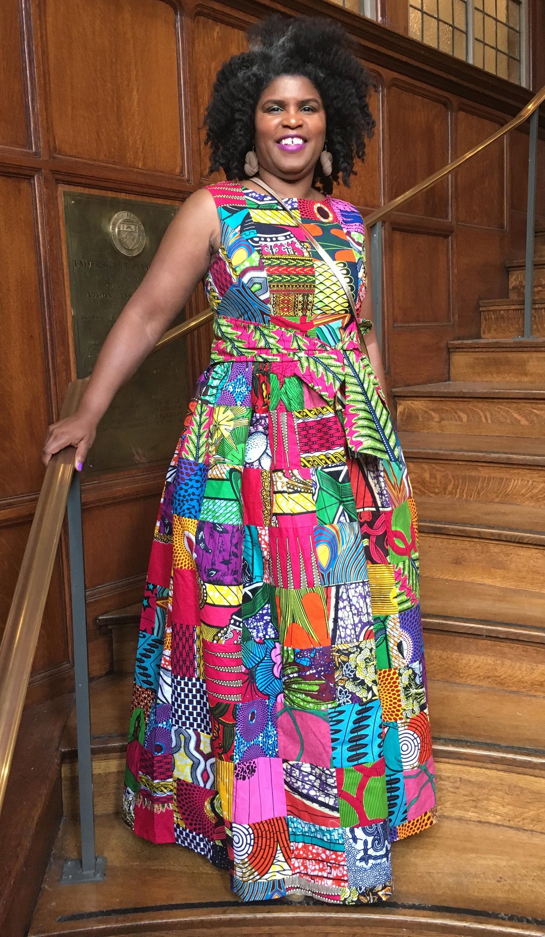 Summer Beauty African Print Handmade Patchwork Sleeveless Maxi