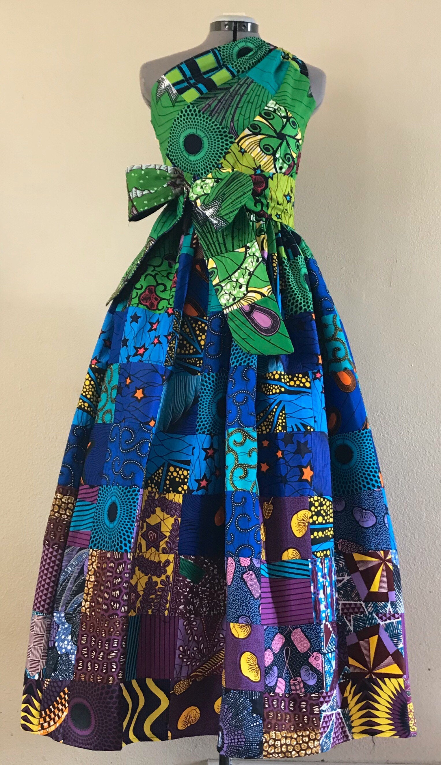 Lime Green African Dress - Etsy