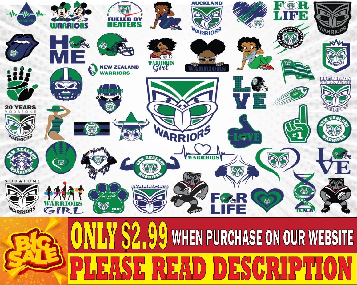 New Zealand Warriors Football Team Svg New Zealand Warriors Etsy
