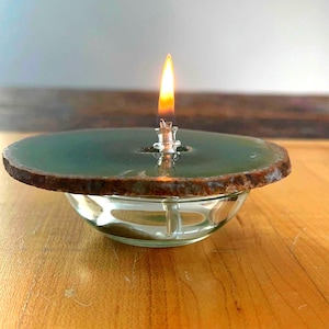 Agate Oil Candle Green - 1 wick Stone Candle