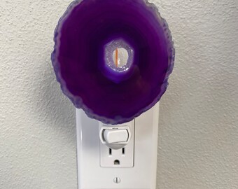 Agate Night Light LED - Purple