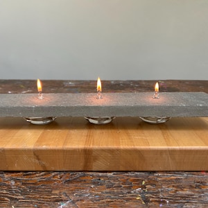 Stone Oil Candle Modern - 3 wick - Bluestone