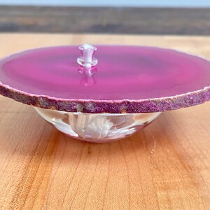 Agate Oil Candle Pink - 1 Wick Stone Candle