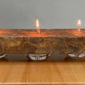 Stone Oil Candle Rustic - 3 wick