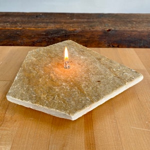 Stone Oil Candle Slate - 1 wick - Rock Candle