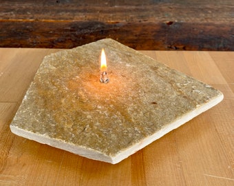 Stone Oil Candle Slate - 1 wick - Rock Candle