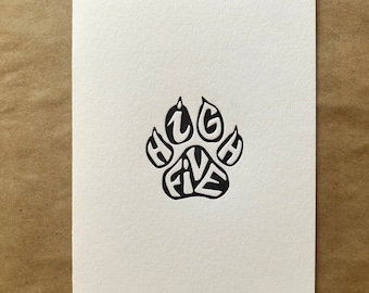 WP x CG High Five  (letterpress greeting card with envelope)