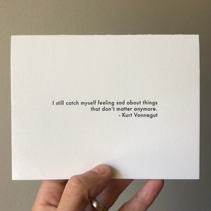 Kurt Vonnegut - Catch (letterpress greeting card with envelope)