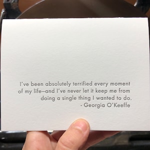 Georgia O'Keeffe  (letterpress greeting card with envelope)