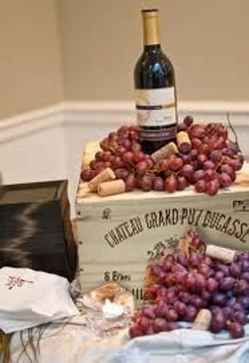 1 French Wine Crates 6btl, Wood Crates, Rustic Wedding Decor, Gift Card