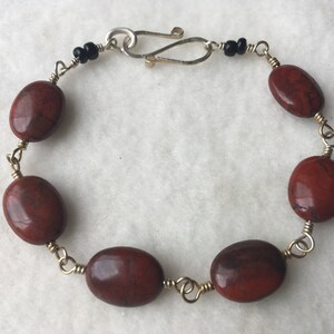 Armband aus Rotem Achat und Sterling Silber