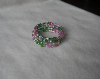 Bracelets roses et verts