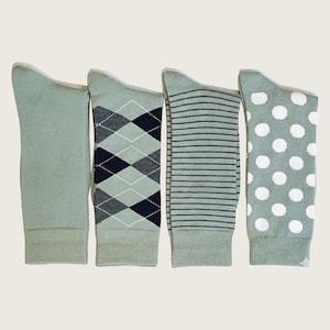 sage green mens dress socks Sage Meadow Gray Argyle Men's Dress Socks main image 1