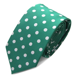 Green Light Gray Dots GROOMSMEN MEN&#39;S NECKTIE /Polka Dots Tie/Costume Tie/Wedding Tie/Wedding Idea/Groom/Bestmen